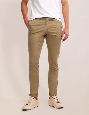 denver slim fit mid rise trousers