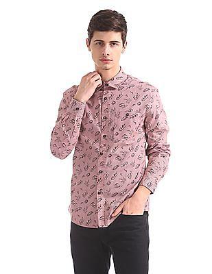 long sleeve printed shirt