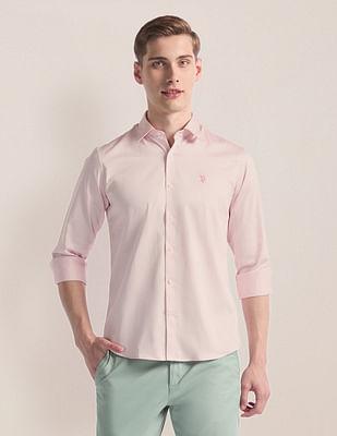 spread collar twill shirt