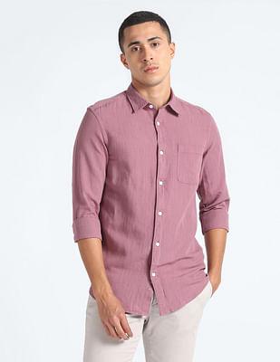 solid slim fit shirt