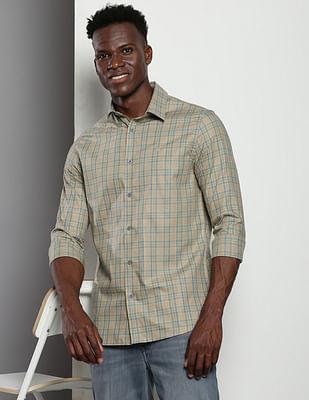 tartan check pure cotton shirt