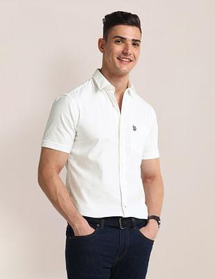 tailored regular fit solid shirt