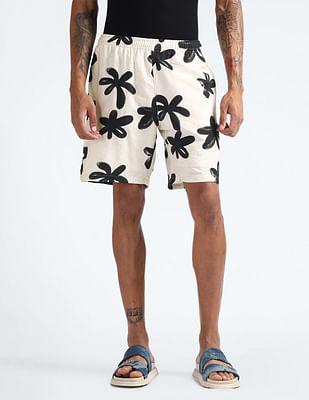 mid rise floral shorts