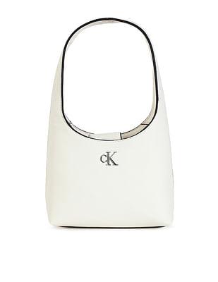 minimal monogram shoulder bag