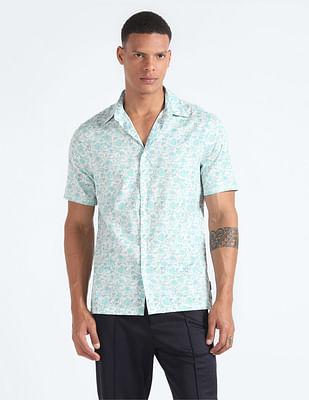 short sleeve floral print shirt