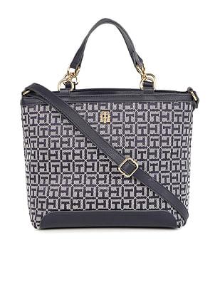 monogram jacquard thelma satchel bag