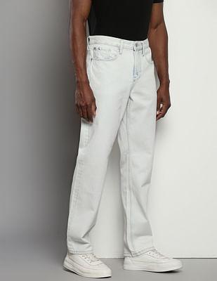 bleached 90s straight jeans