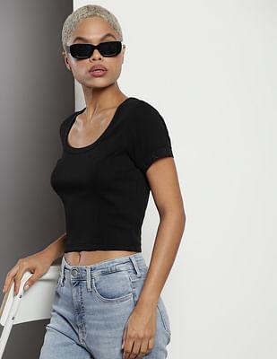 ribbed cropped t-shirt