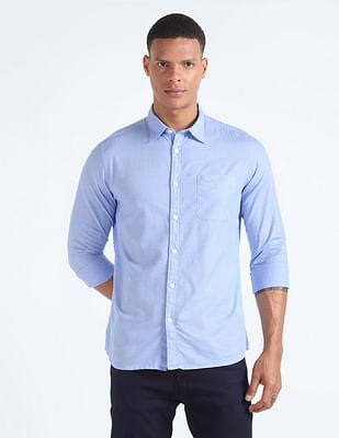 cotton linen solid shirt