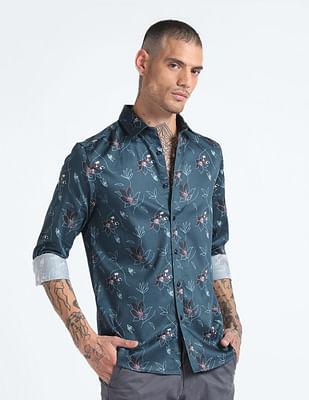 cotton floral print shirt