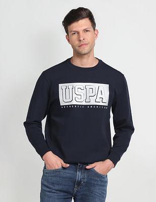 crew neck embossed sweatshirt