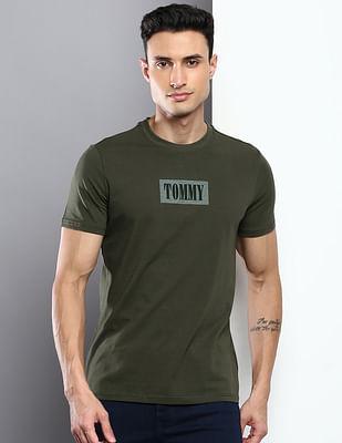 timeless tonal flock logo t-shirt