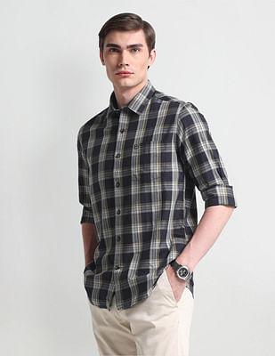 slim fit twill shirt