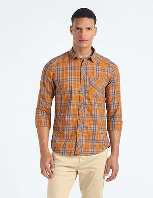 tartan check twill shirt