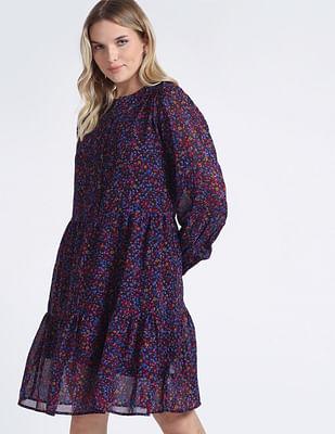 long sleeve floral dress