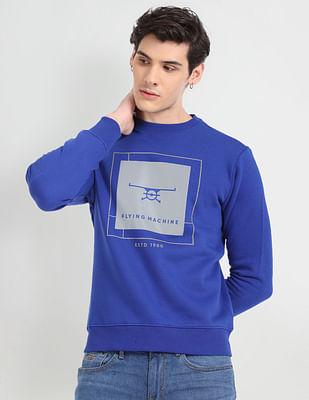 crew neck brand print sweatshirt