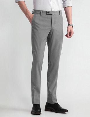 tapered fit dobby trousers