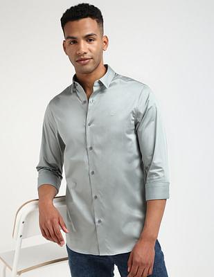 solid satin shirt