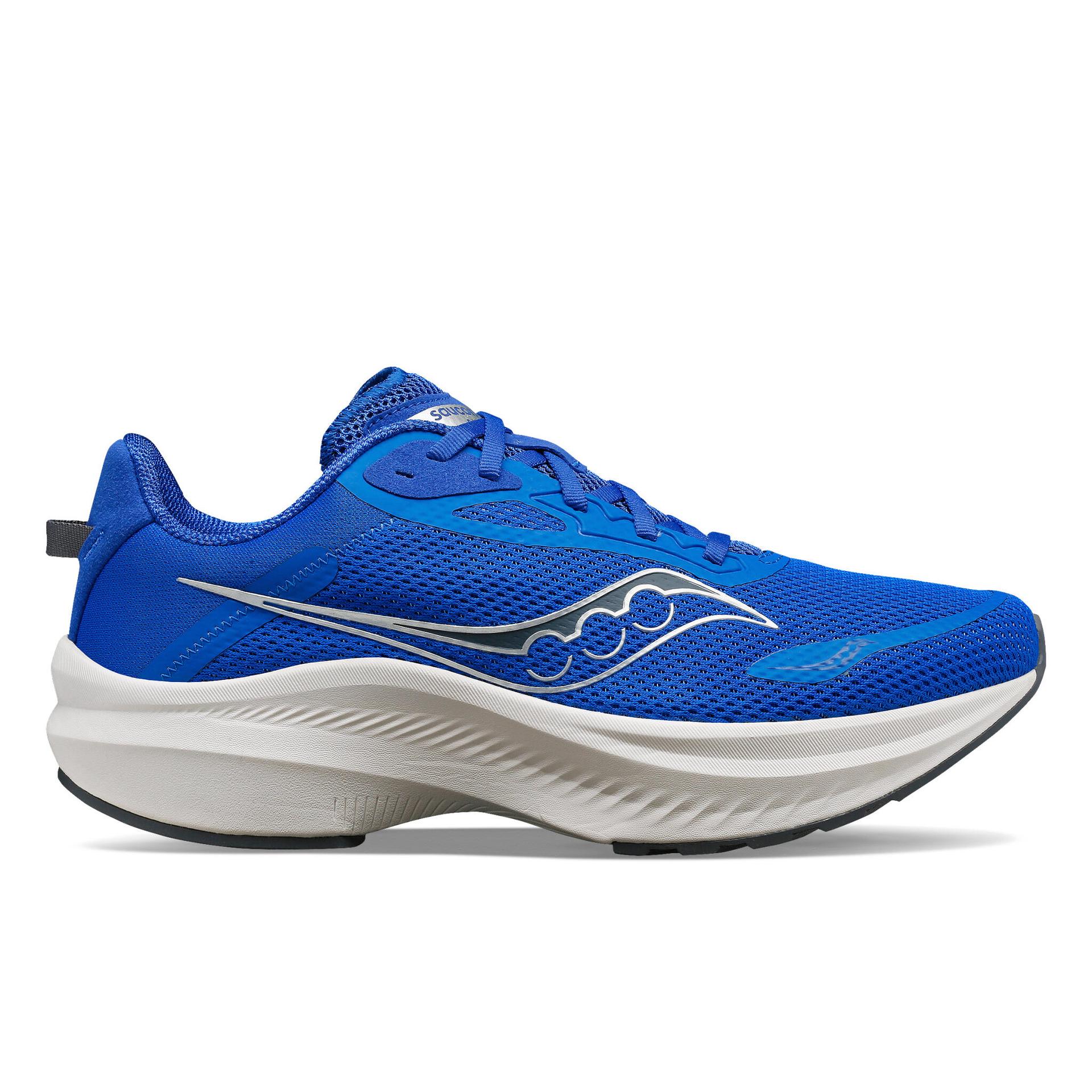 saucony men axon 3 running shoes cobalt/silver uk9