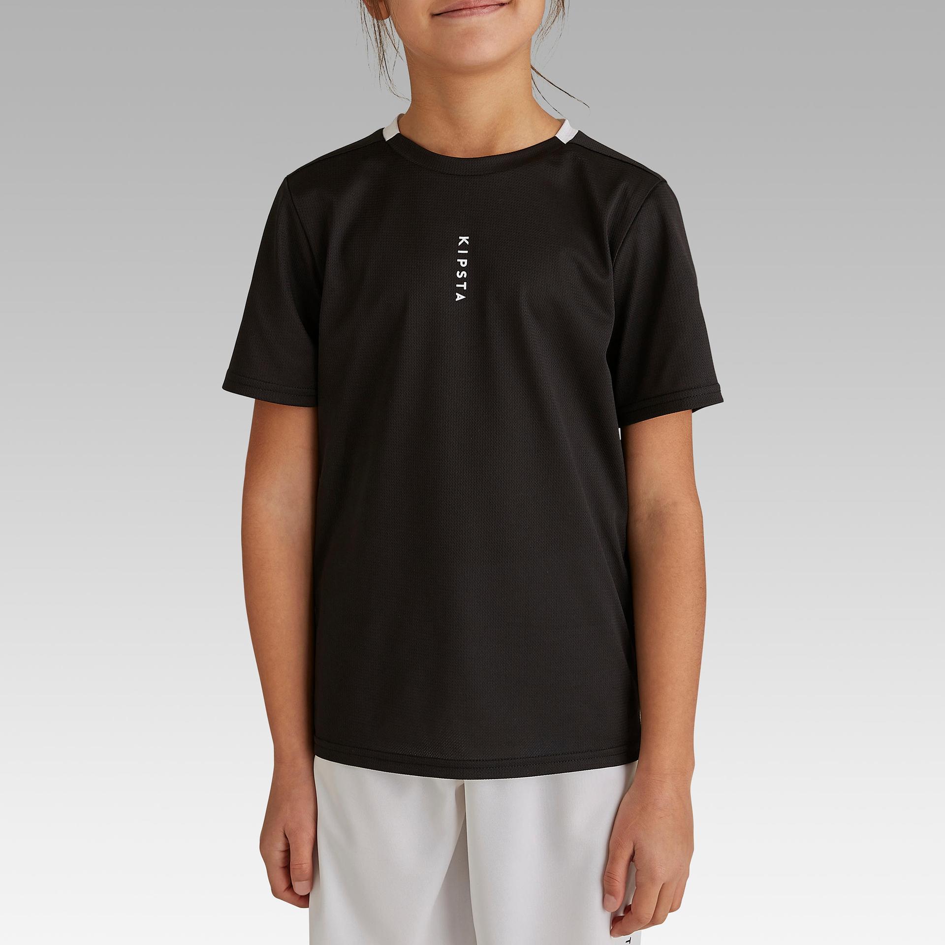 kids football jersey shirt f100 - black