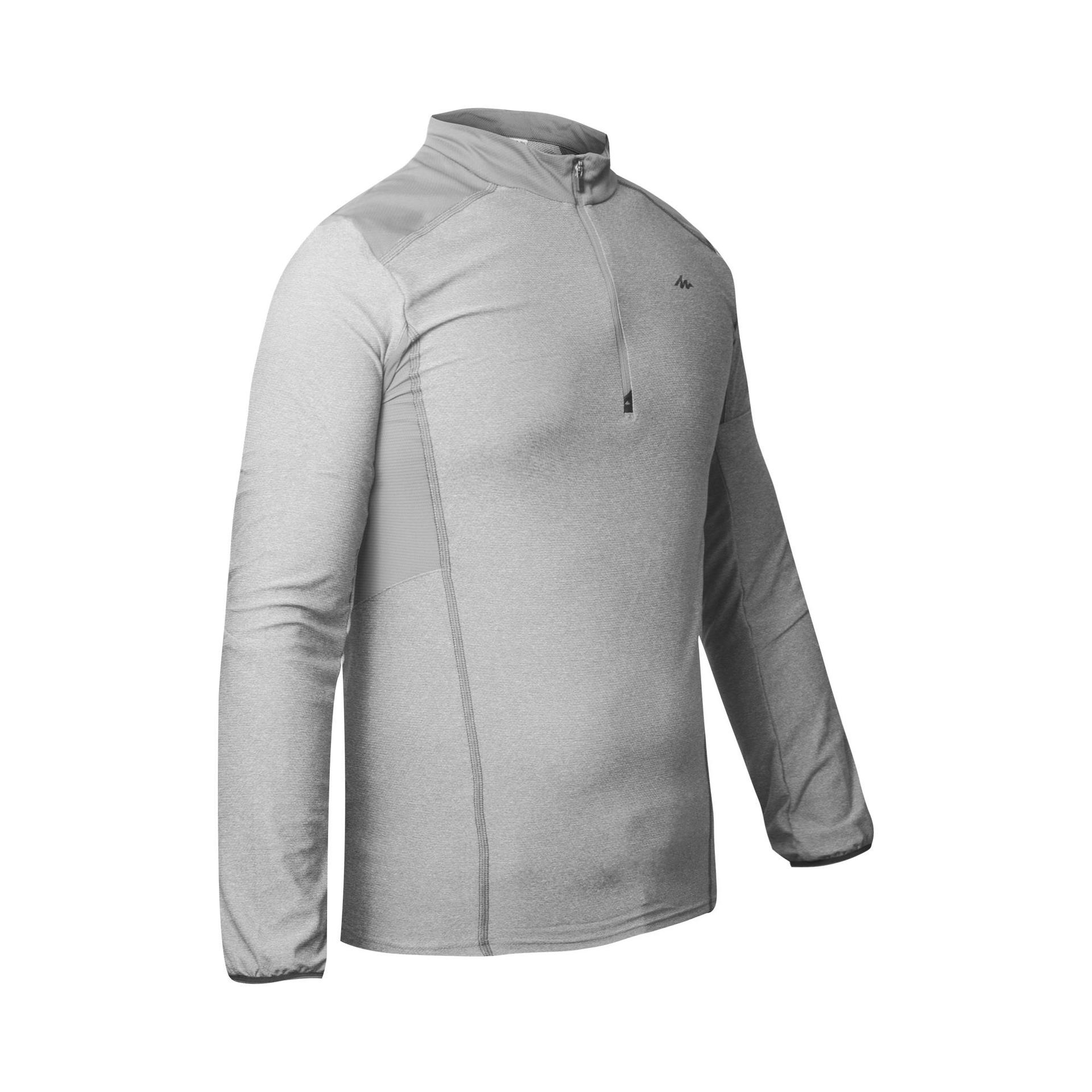 men full sleeve dry fit activewear t-shirt grey - mh550