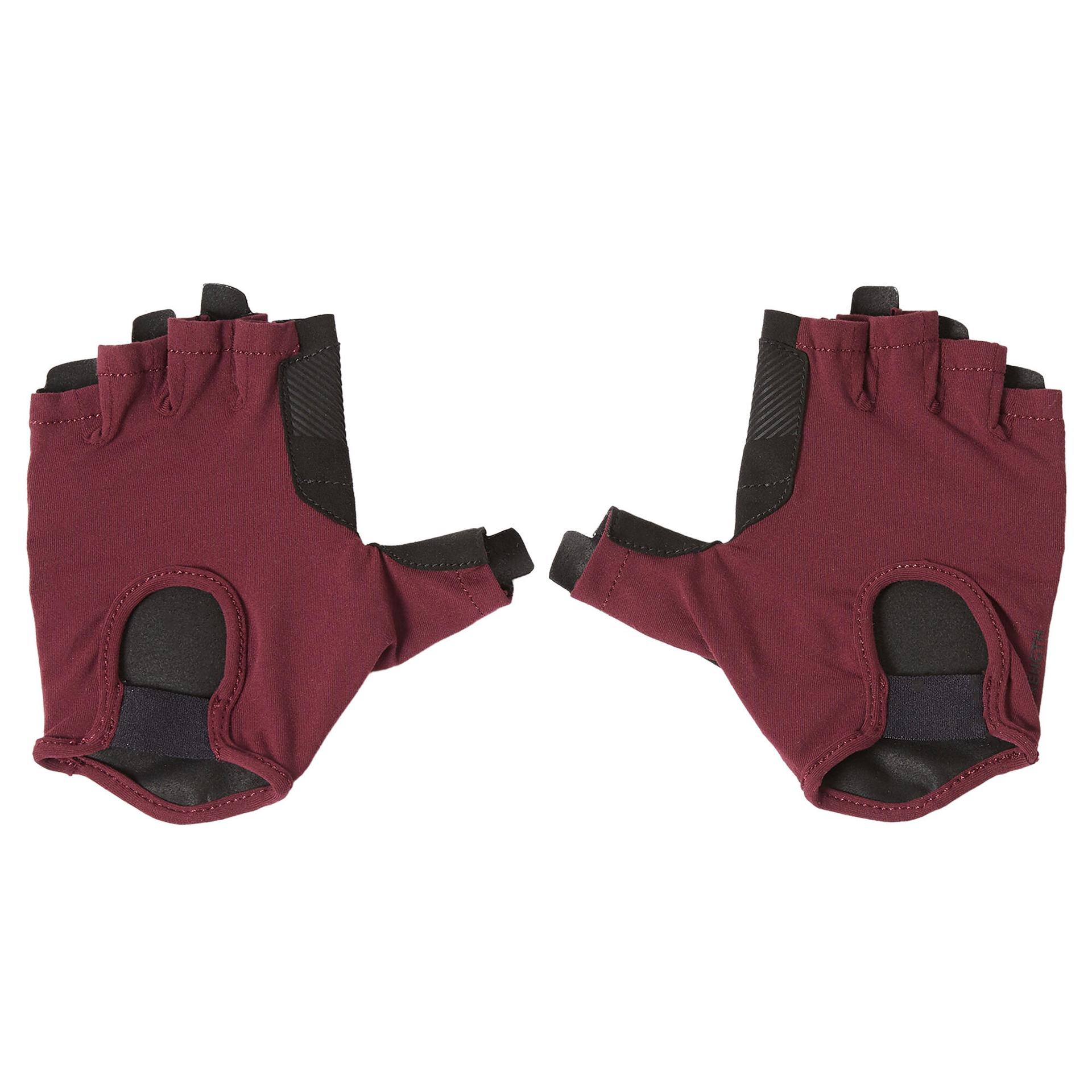 women's breathable weight training gloves - burgundy