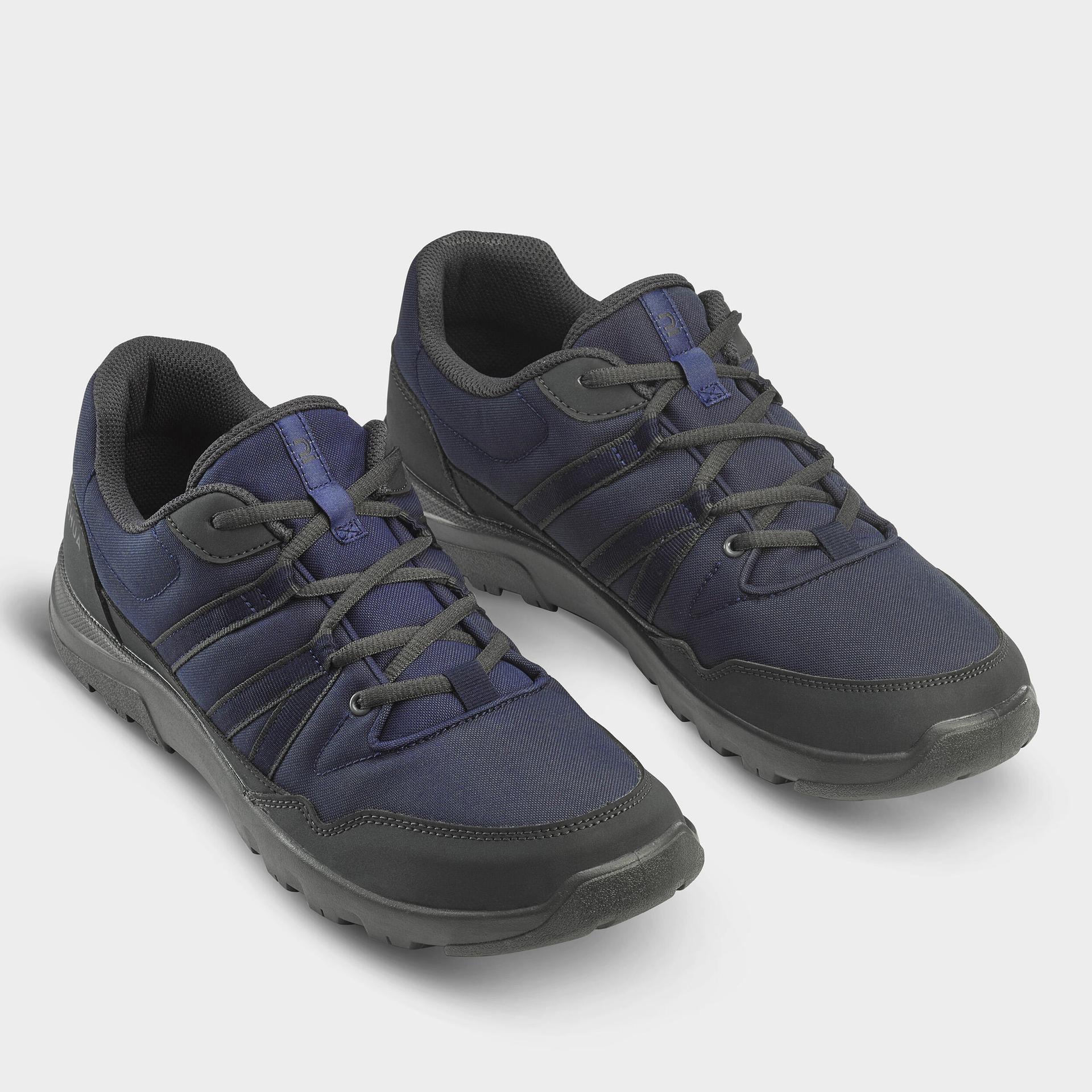 men hiking shoes nh100 dark blue