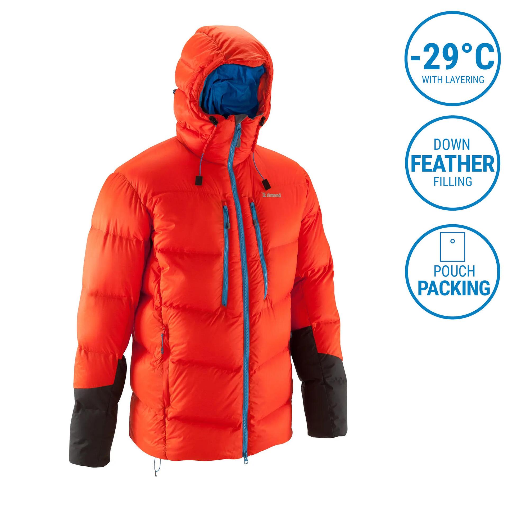 men's mountaineering down jacket - makalu red