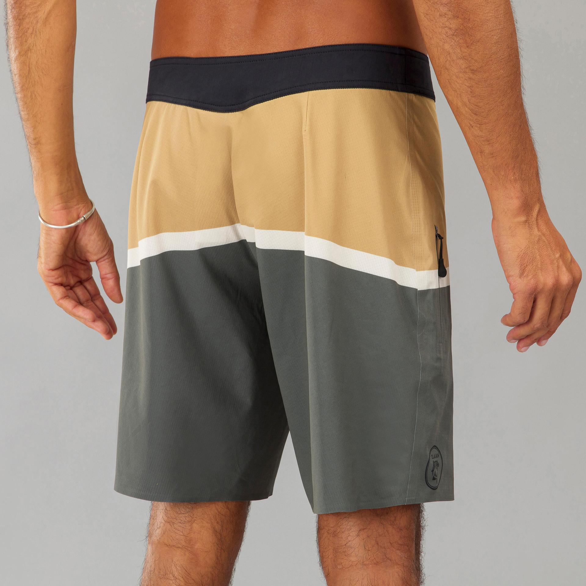 men surfing boardshorts 900 flat belt - dude khaki