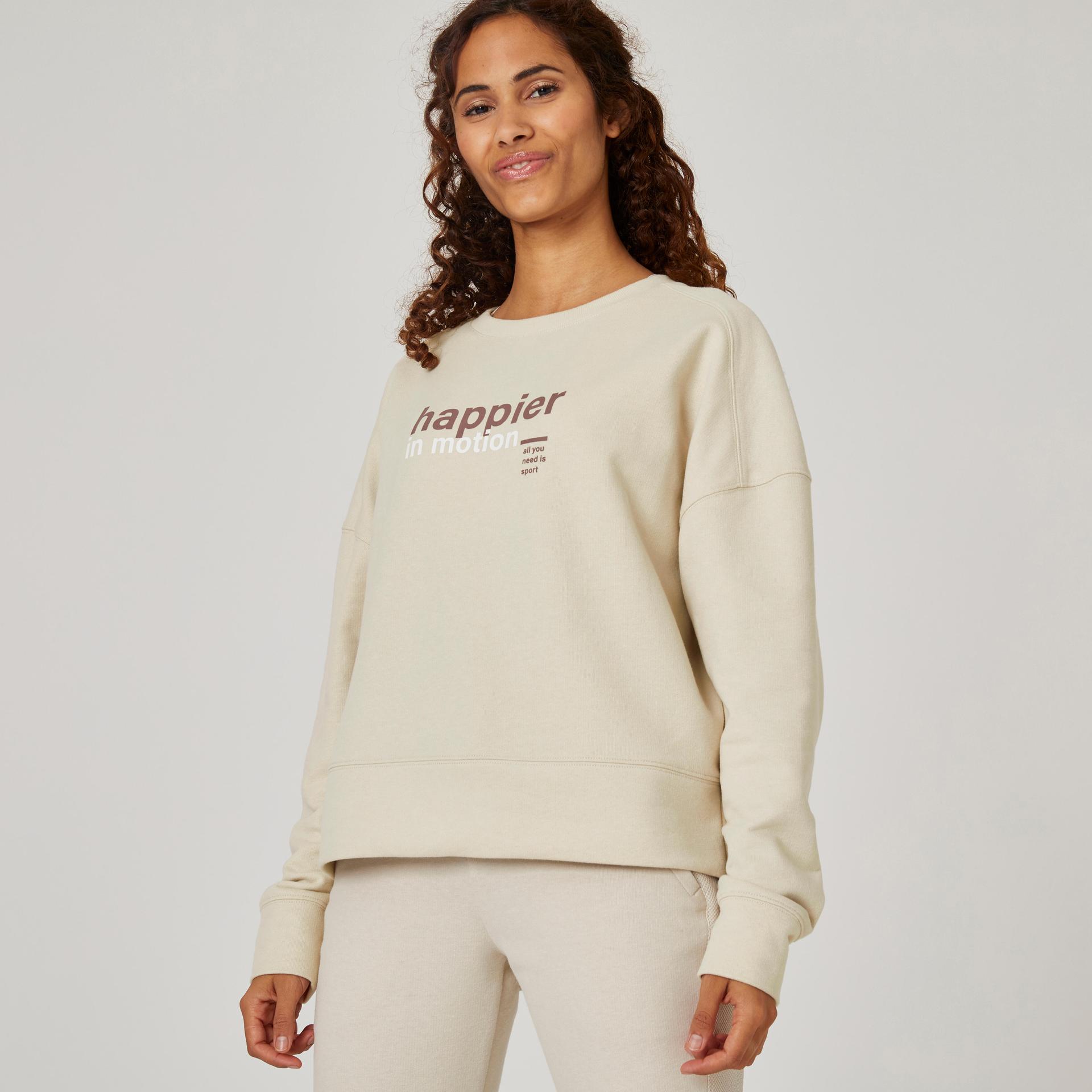 women's sweater 120 for gym print-beige