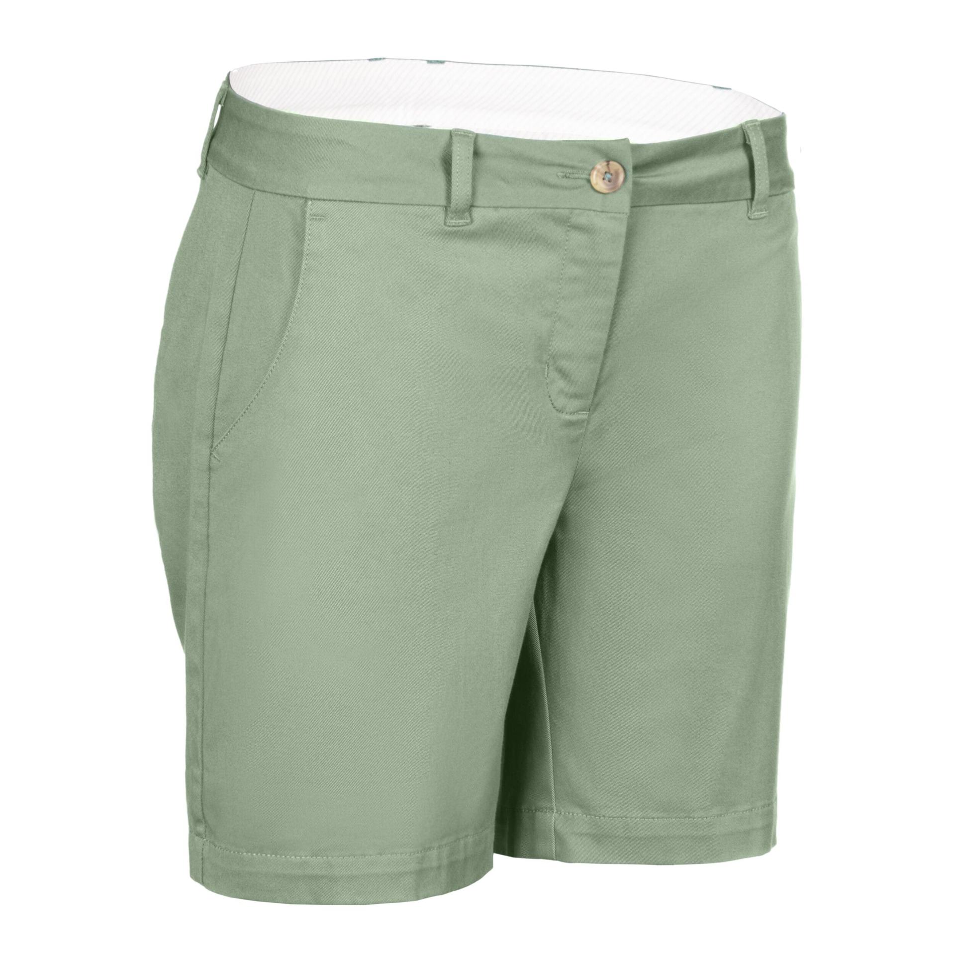 women golf shorts mw500 green