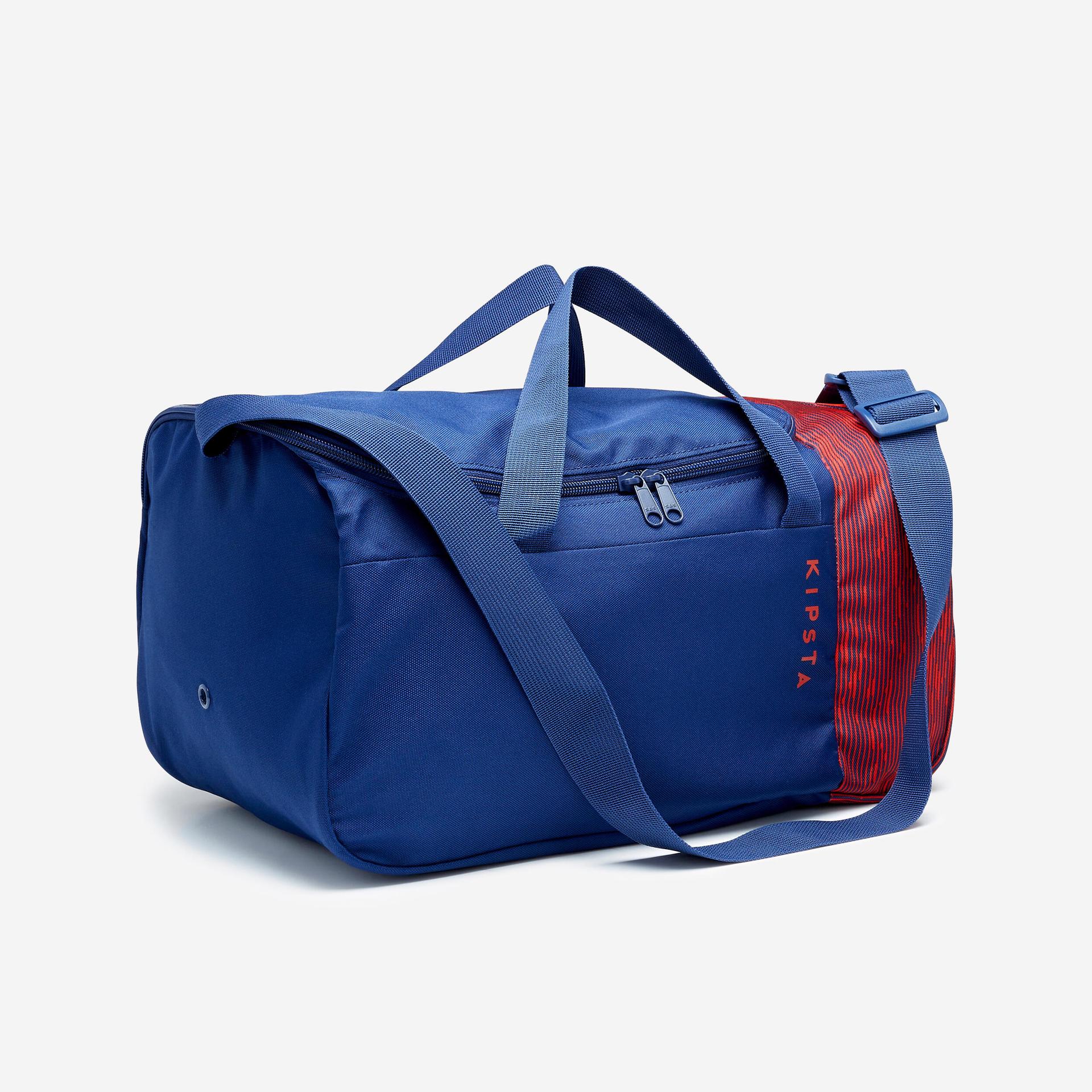 football duffle bag 20l - blue / red