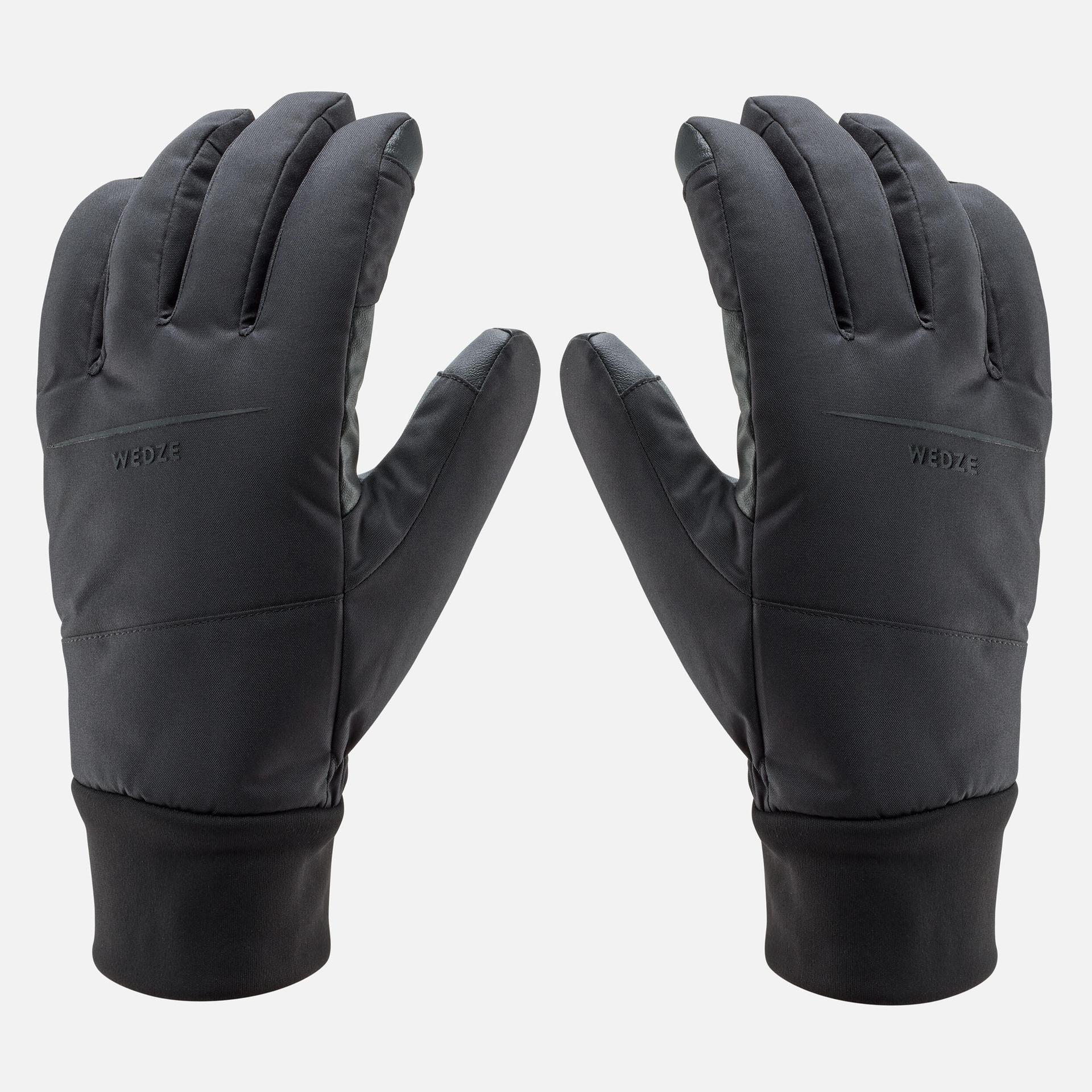 winter waterproof gloves for skiing -black