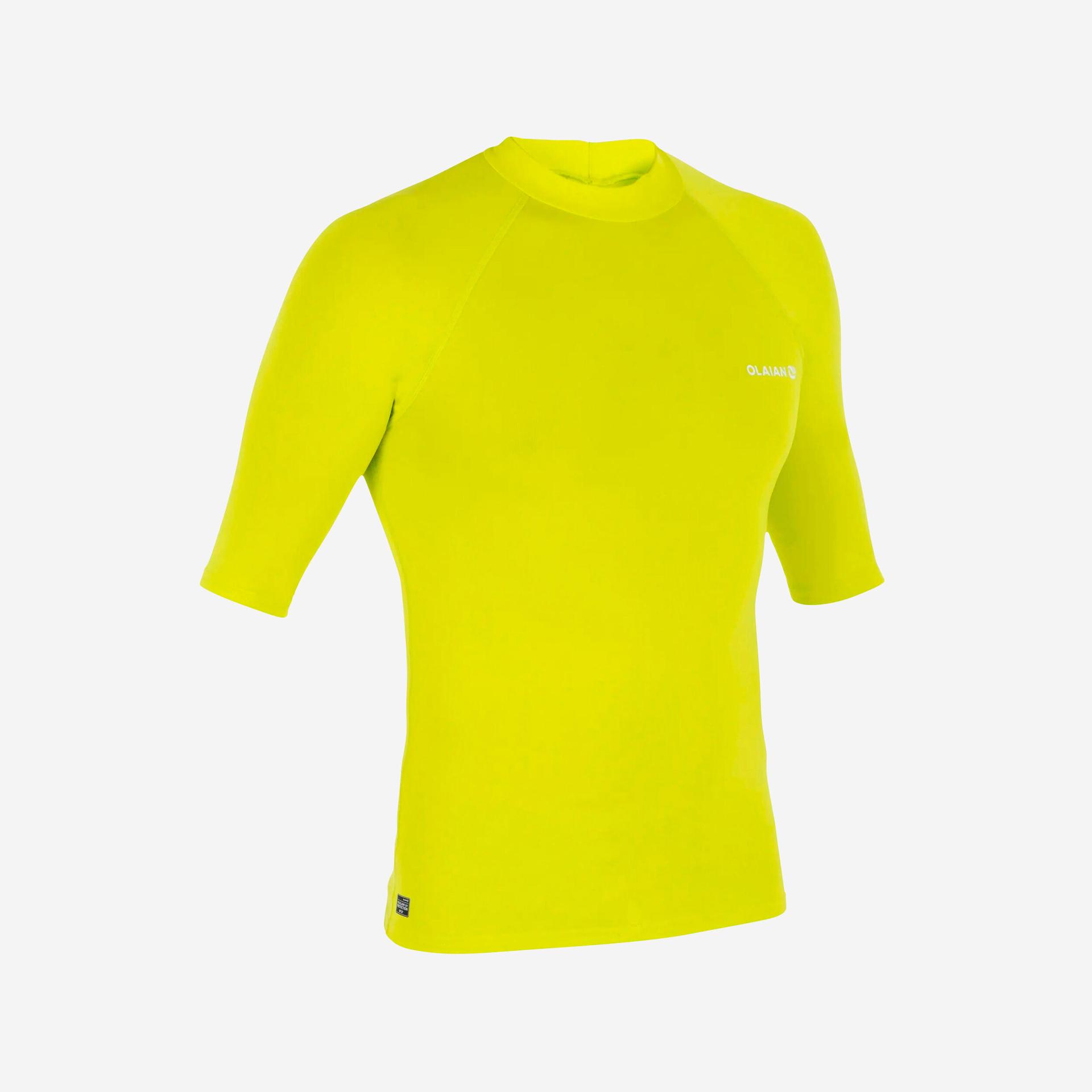 men surfing short sleeve uv protection (upf50+)-yellow