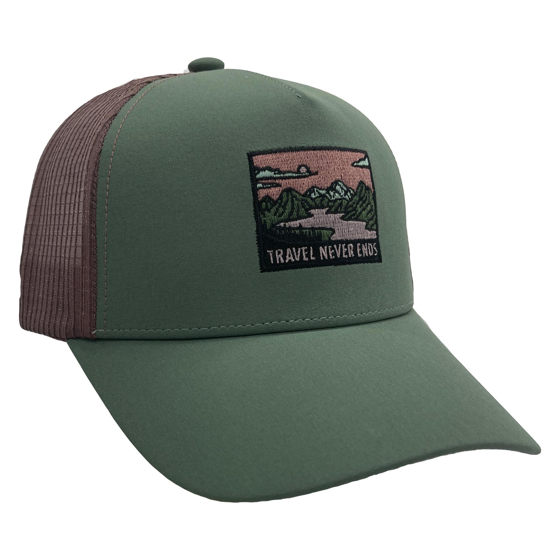 cap travel 500 trucker green