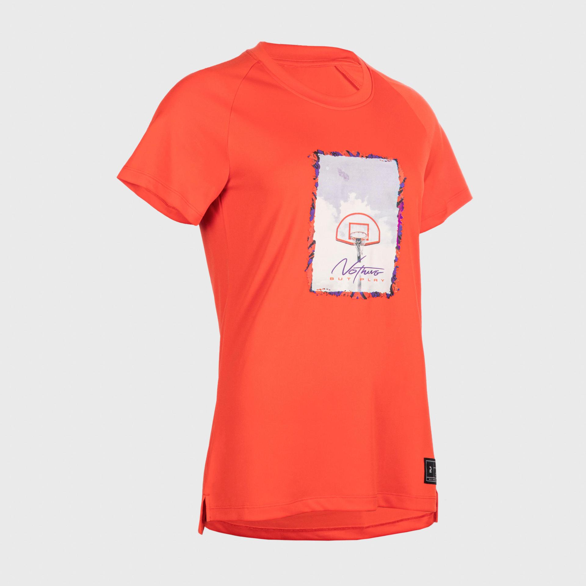 women's basketball t-shirt 500 fast - orange