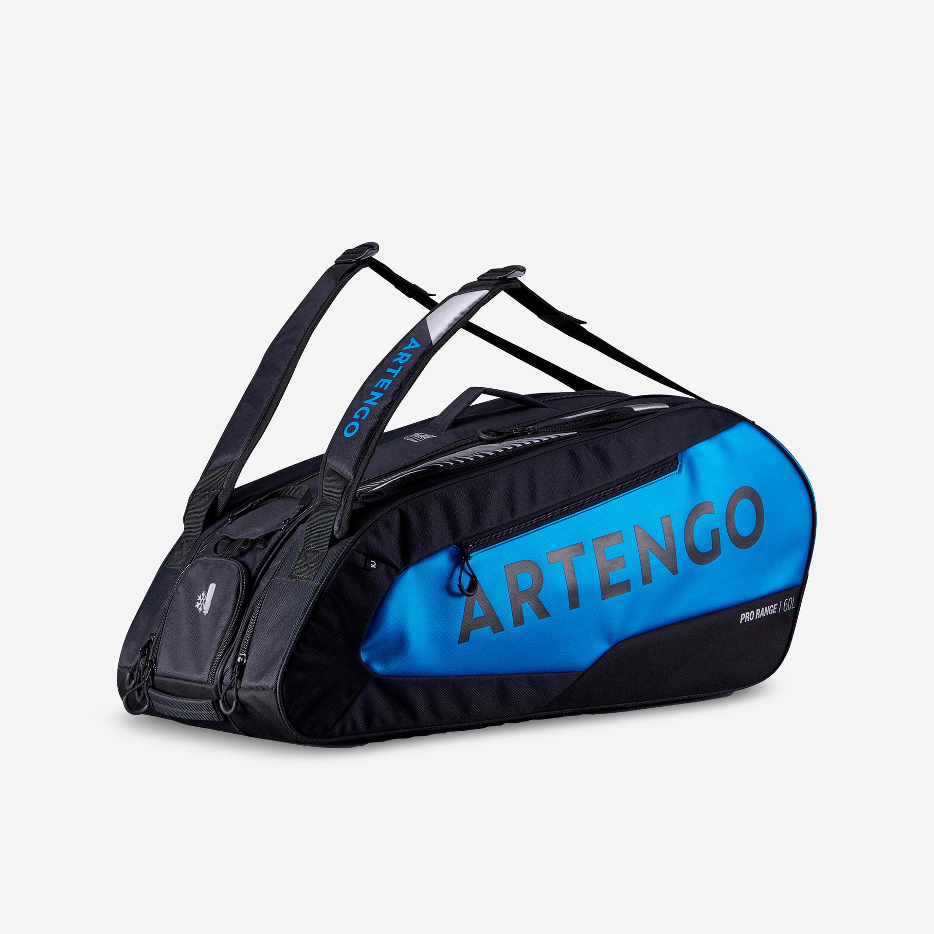 insulated 9-racket tennis bag l pro - blue spin