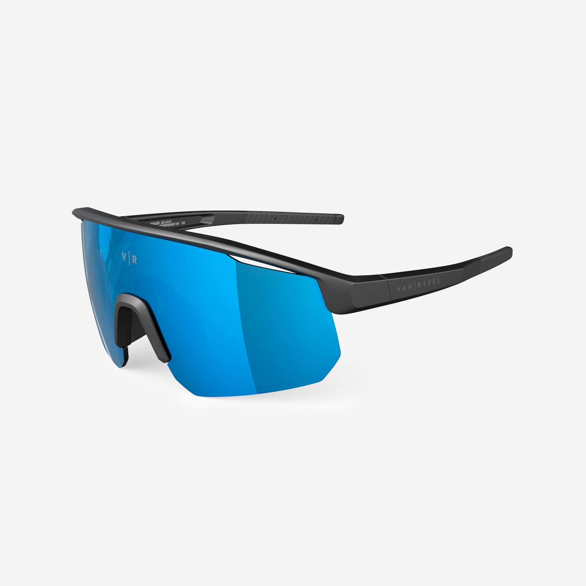 adult cycling glasses perf 500 light category 3 - black/blue