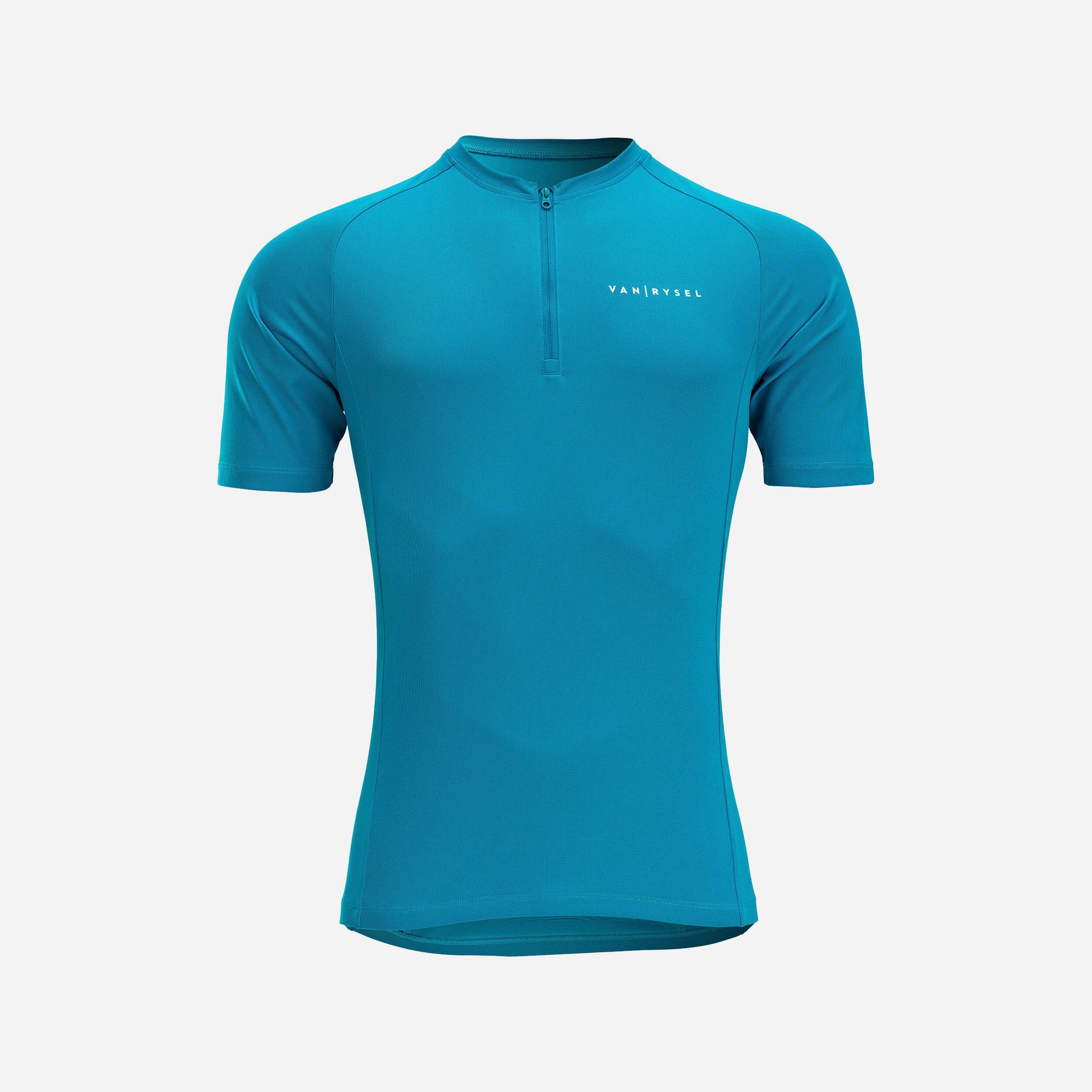 men's road cycling summer jersey essential - blue