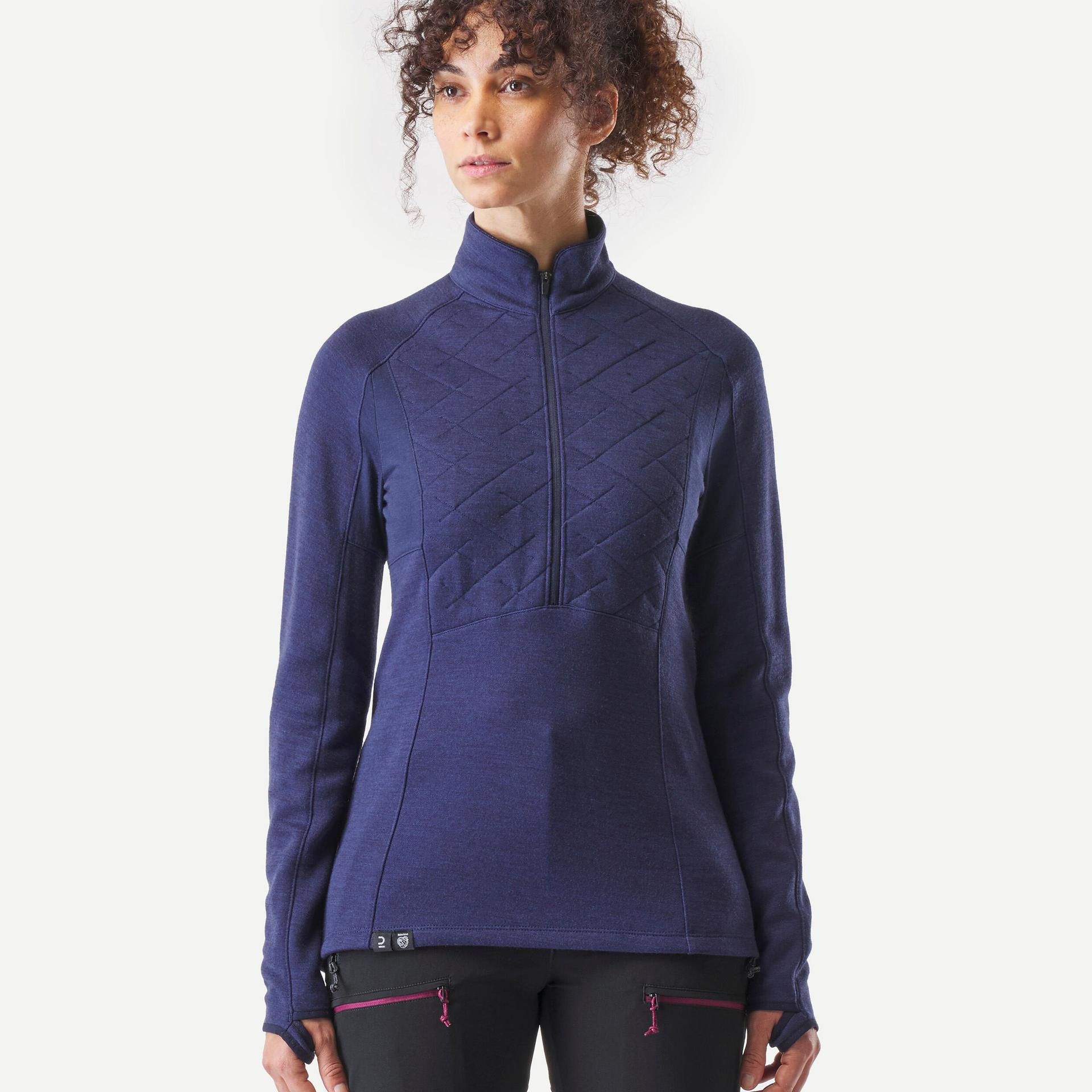 women's merino wool long-sleeved trekking t-shirt - mt900