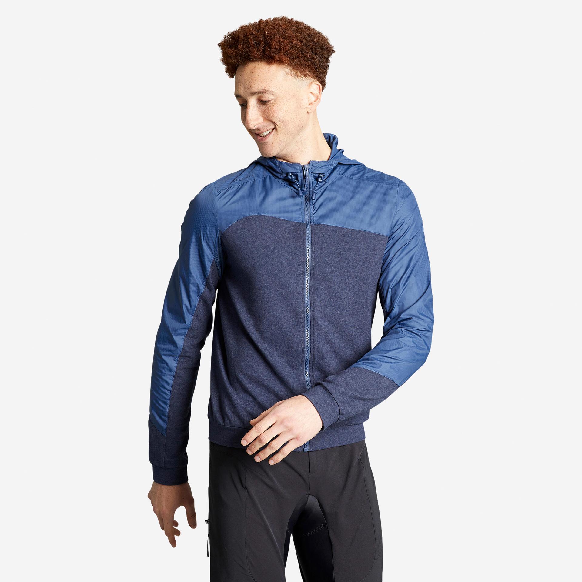 mountain bike windproof jacket - blue