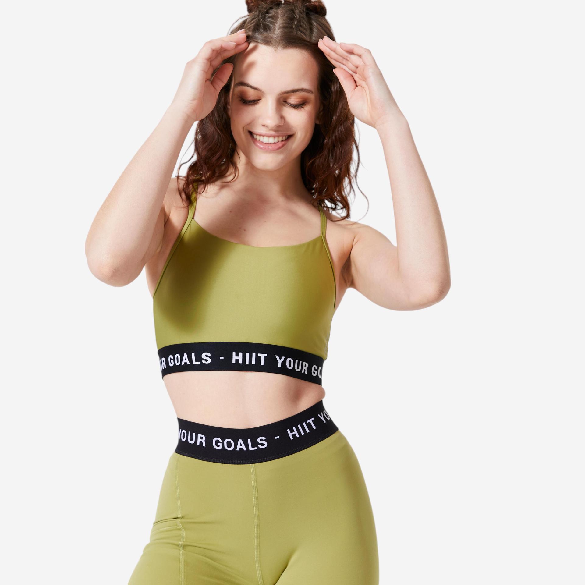 sports bra low support - olive green