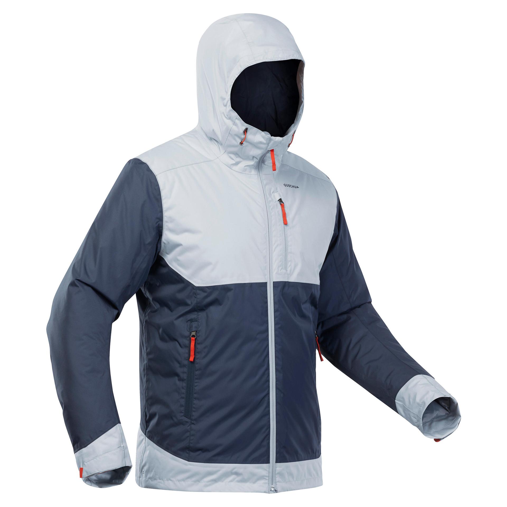 men's hiking waterproof winter jacket - sh500 -10°c