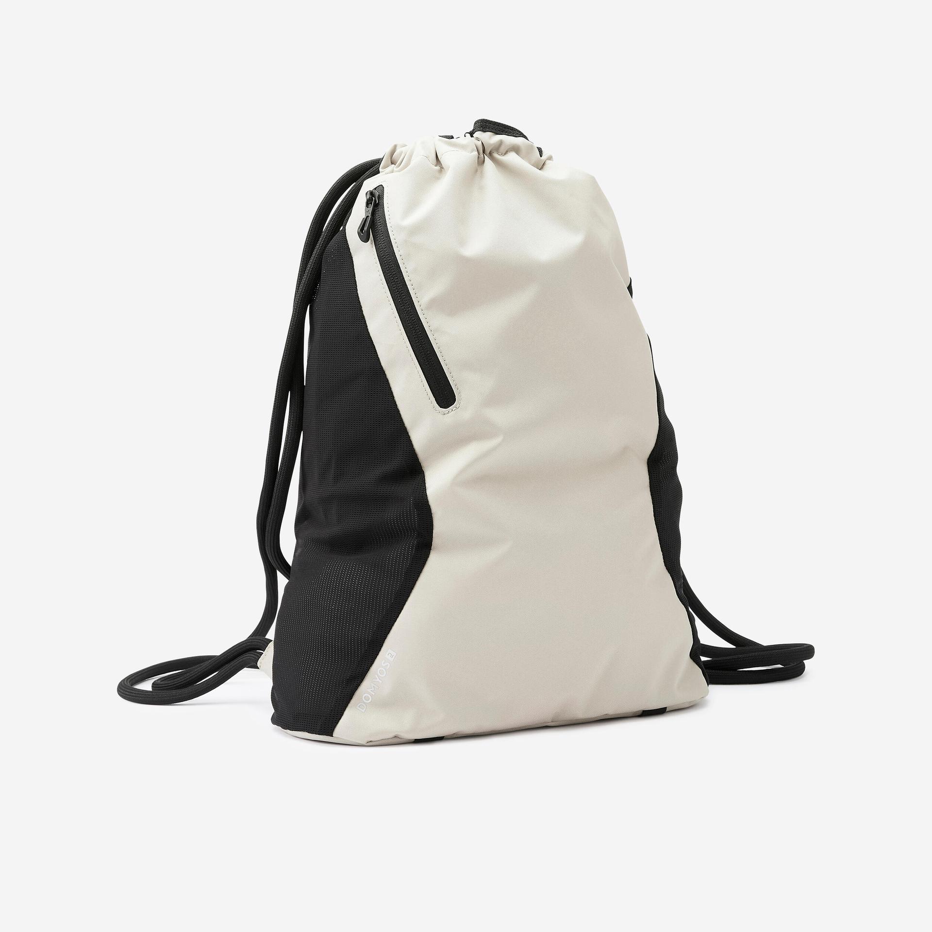 fitness backpack 15l - beige and black