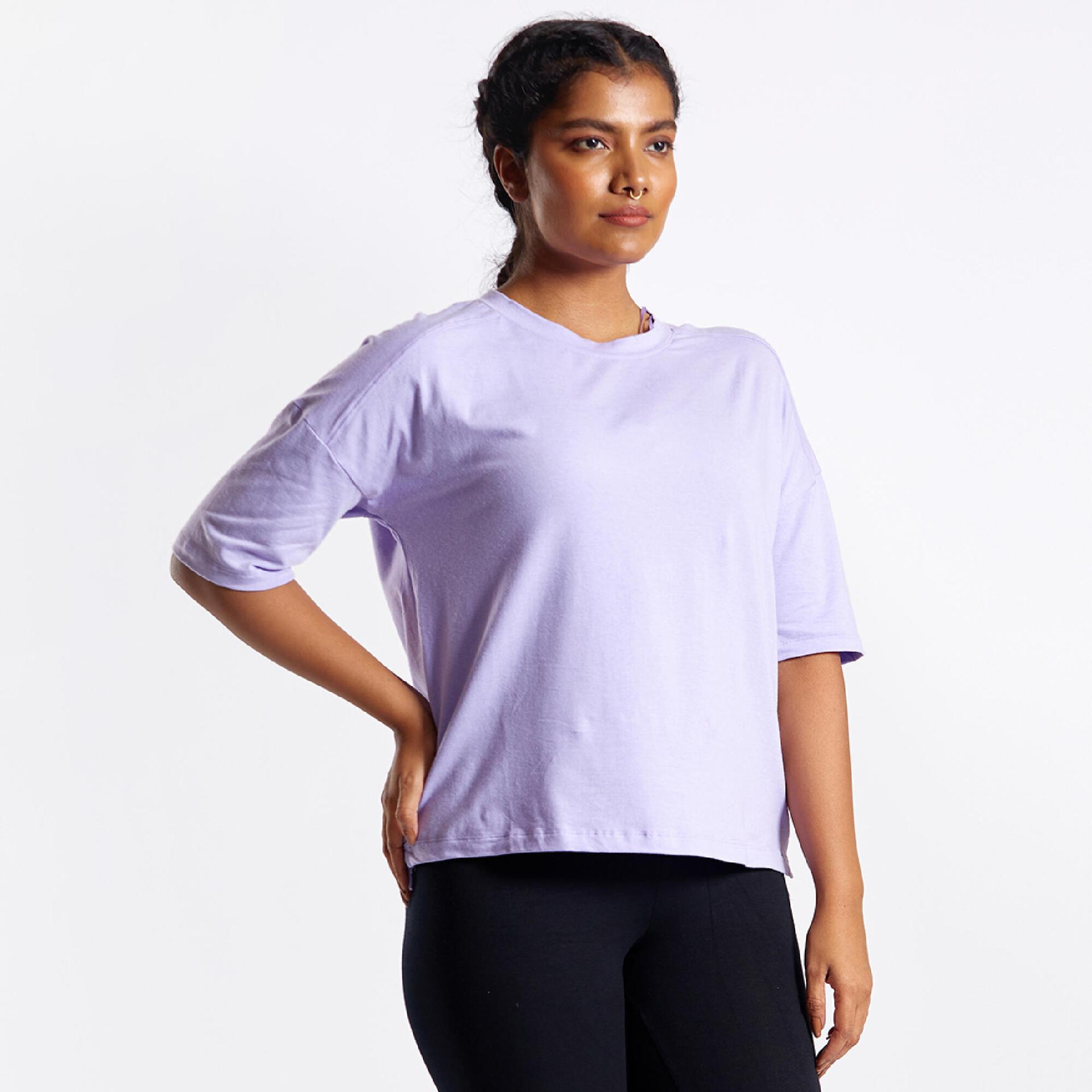 women's loose-fit fitness t-shirt 520 - neon mauve