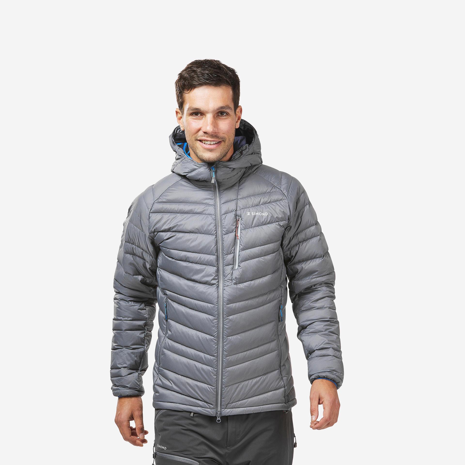 men's mountaineering down jacket mountaineering - light grey