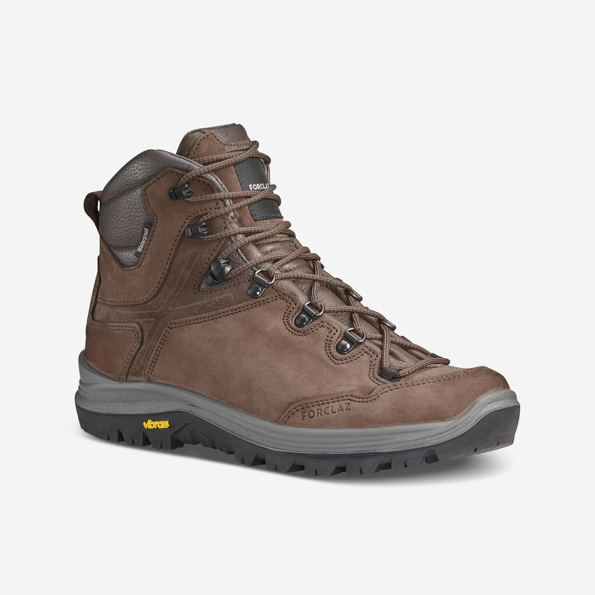 men's leather boots waterproof vibram mt500 brown