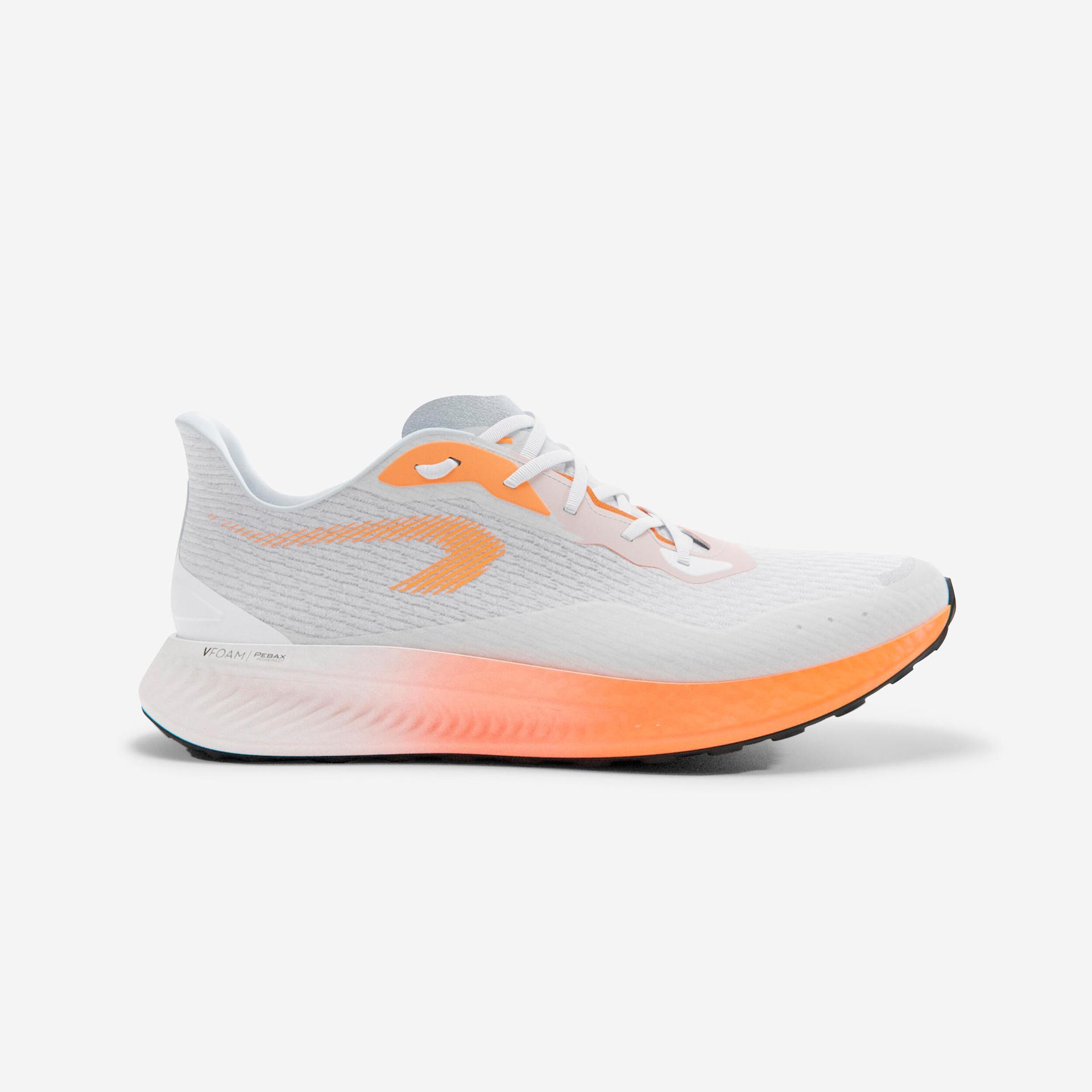 kiprun kd500 3 men's running shoes - white and orange