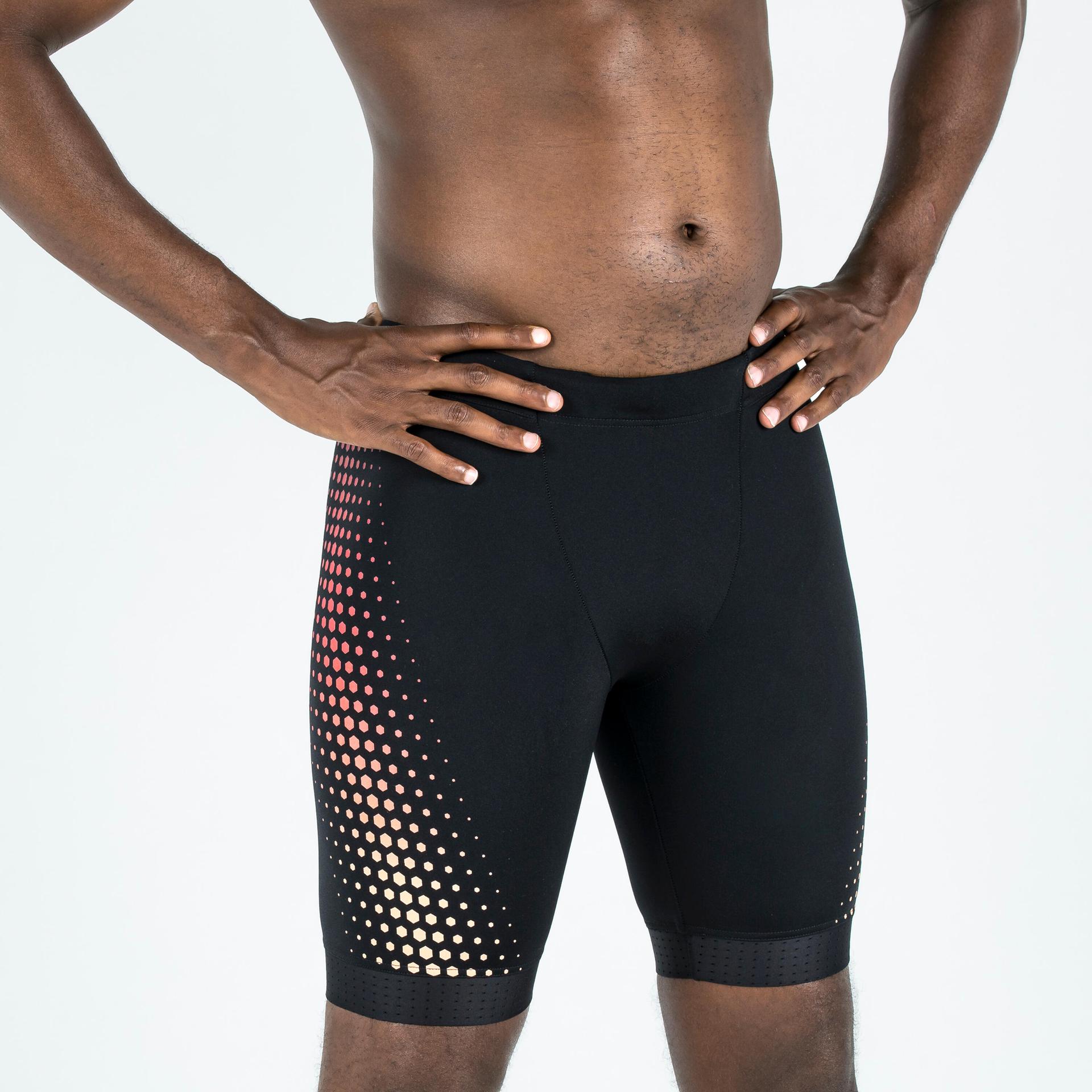 swimming jammer fiti black red mesh