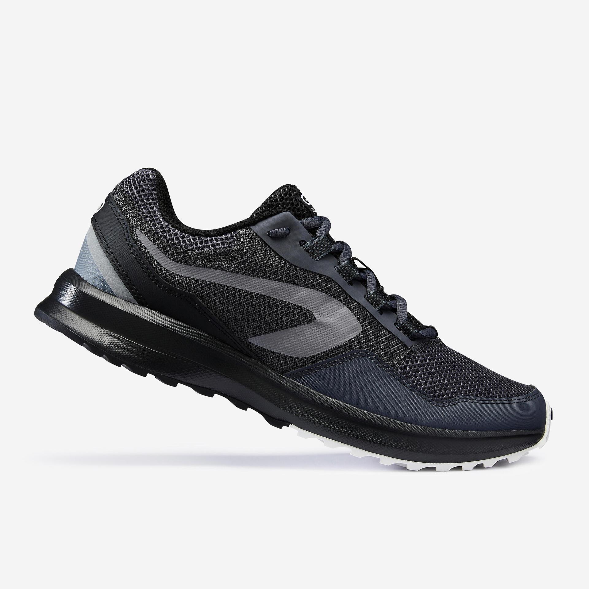 men running shoes active grip - black grey